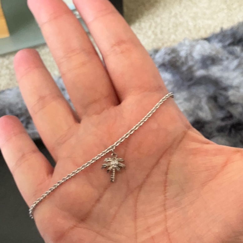 Cz Breezy Palm Anklet 12$
